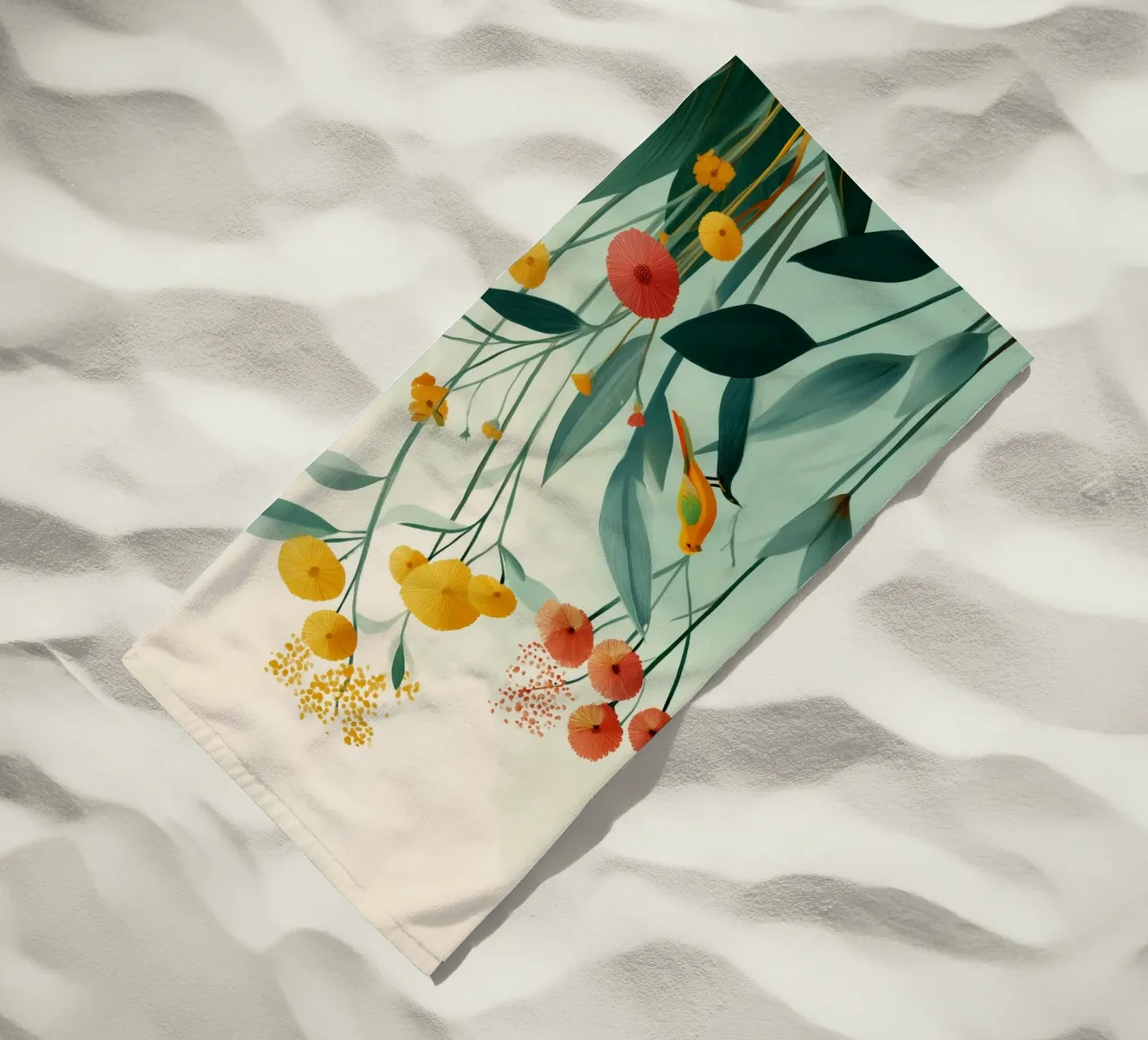 Tropical Song beach towel by Clara August