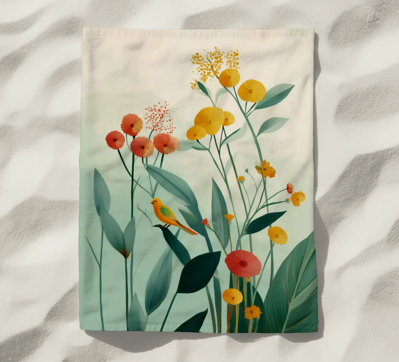 Tropical Song beach towel by Clara August