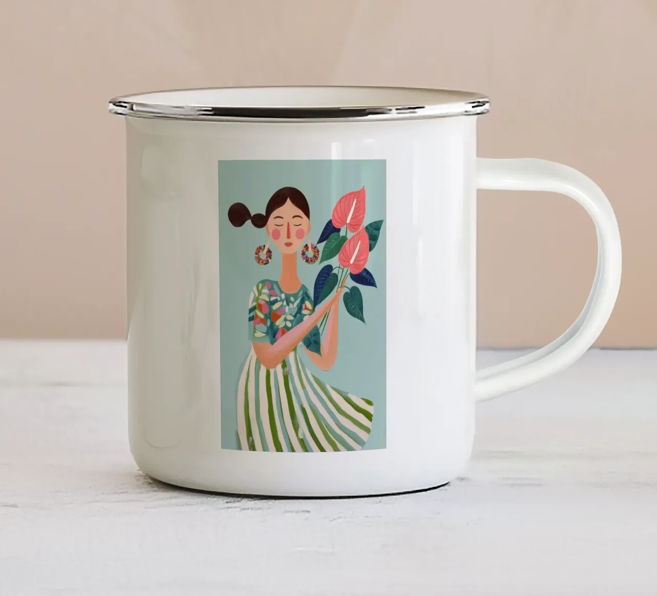 Color Is Her Love Language tazza in smalto da Clara August