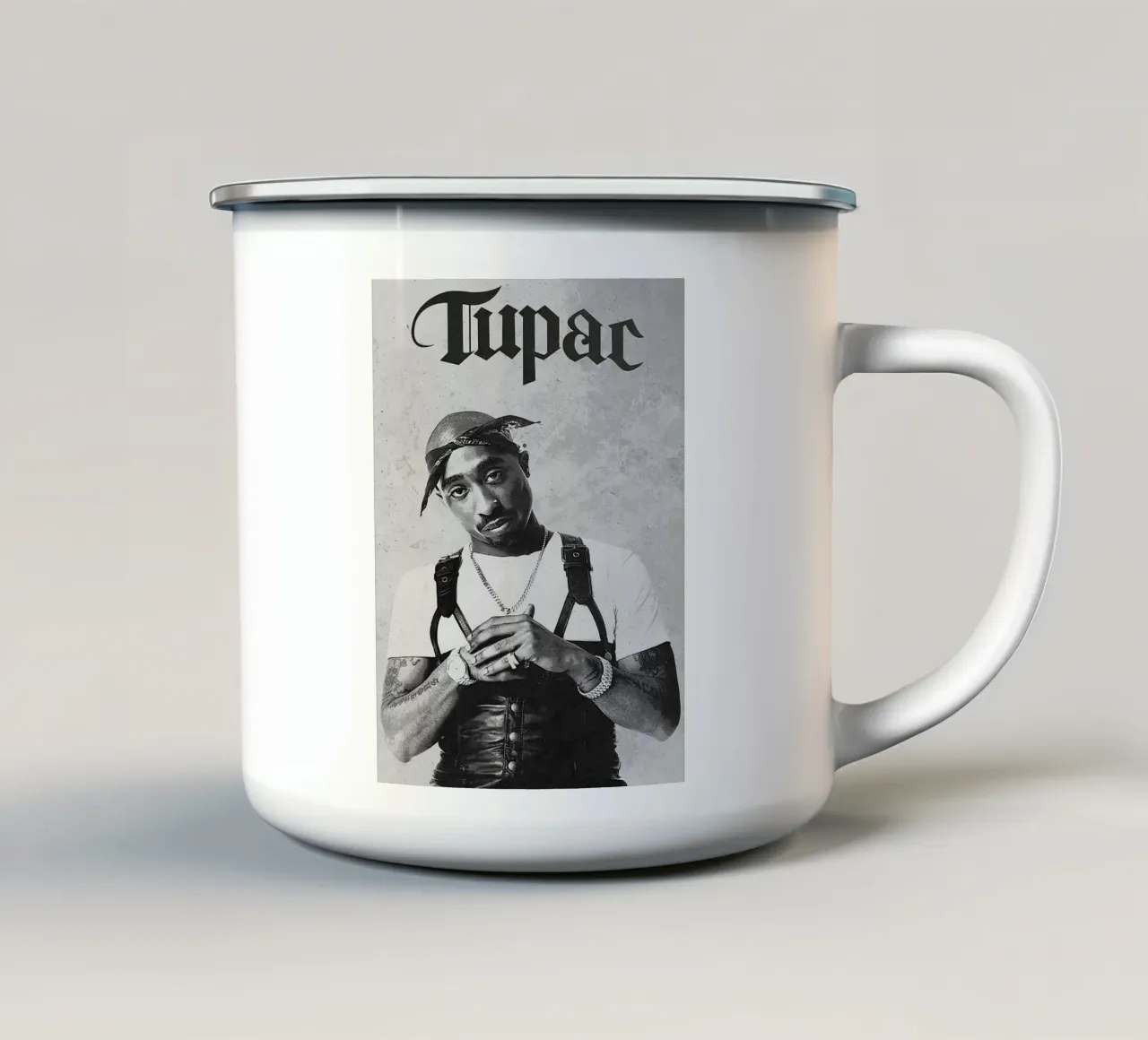 Tupac Shakur tazza in smalto da vanhesling