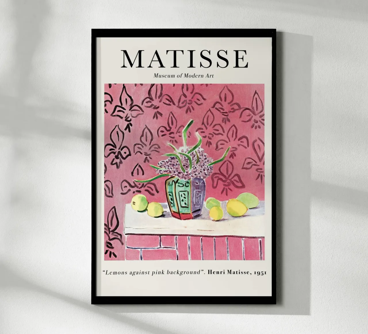 on the table there is a vase of flowers and lemons hahnemühle by sazkia art