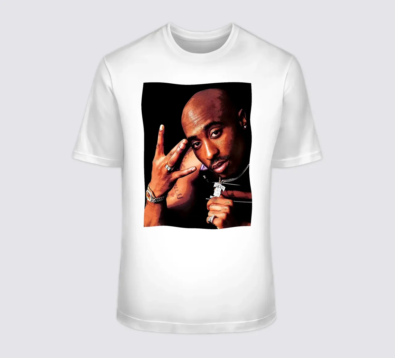 Tupac Shakur t-shirt by vanhesling