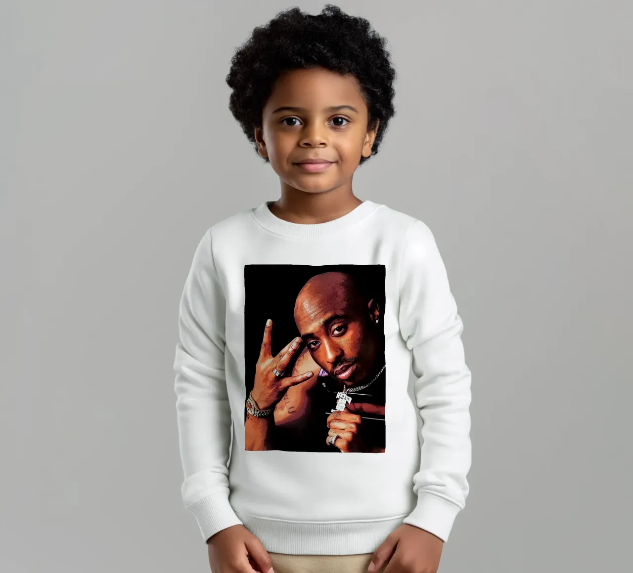 Tupac Shakur felpa bambino da vanhesling