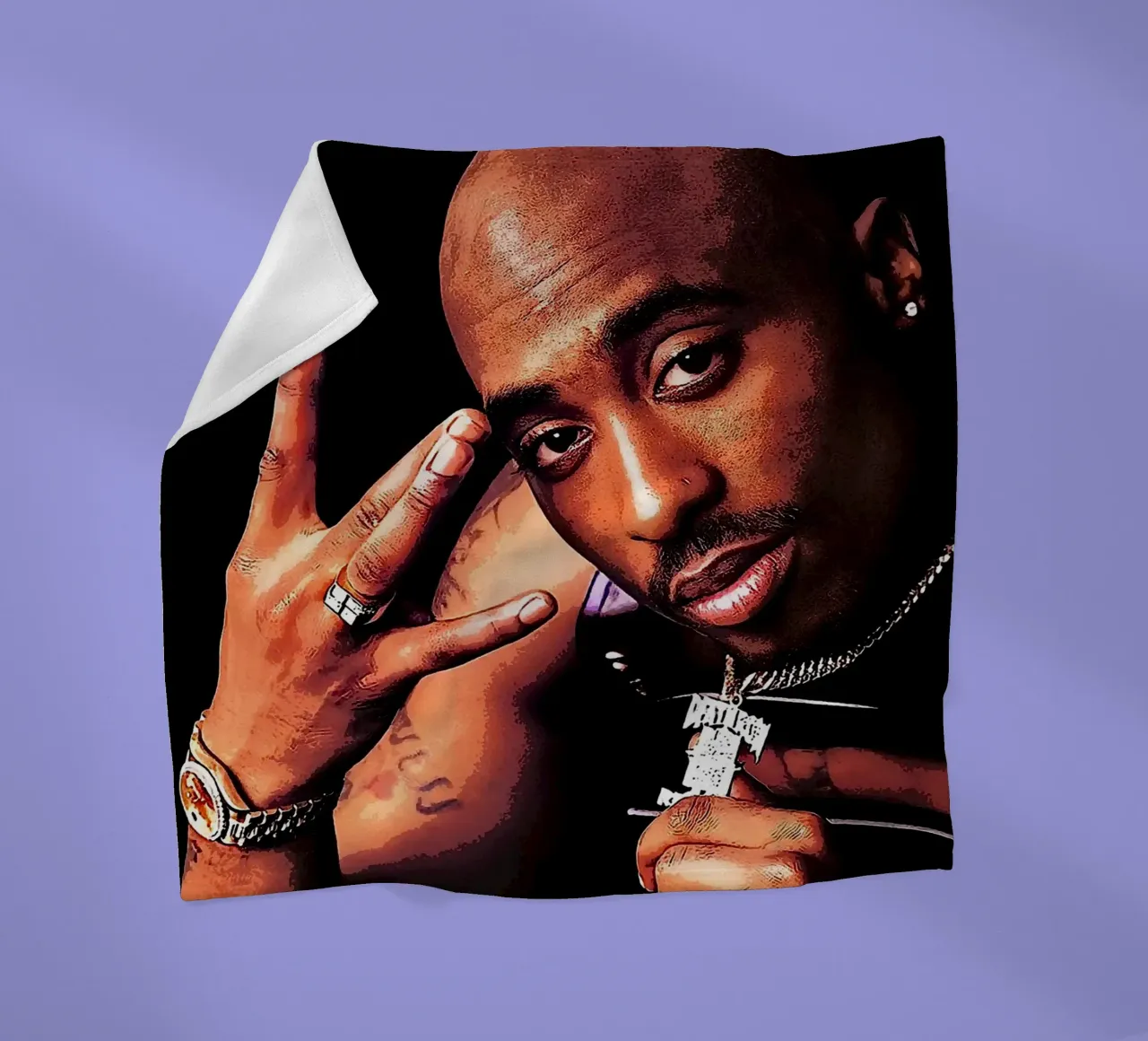 Tupac Shakur coperta in pile da vanhesling