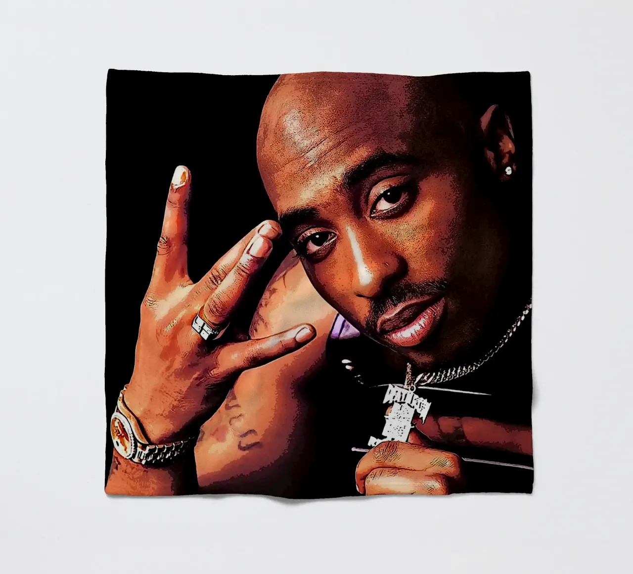 Tupac Shakur coperta in pile da vanhesling