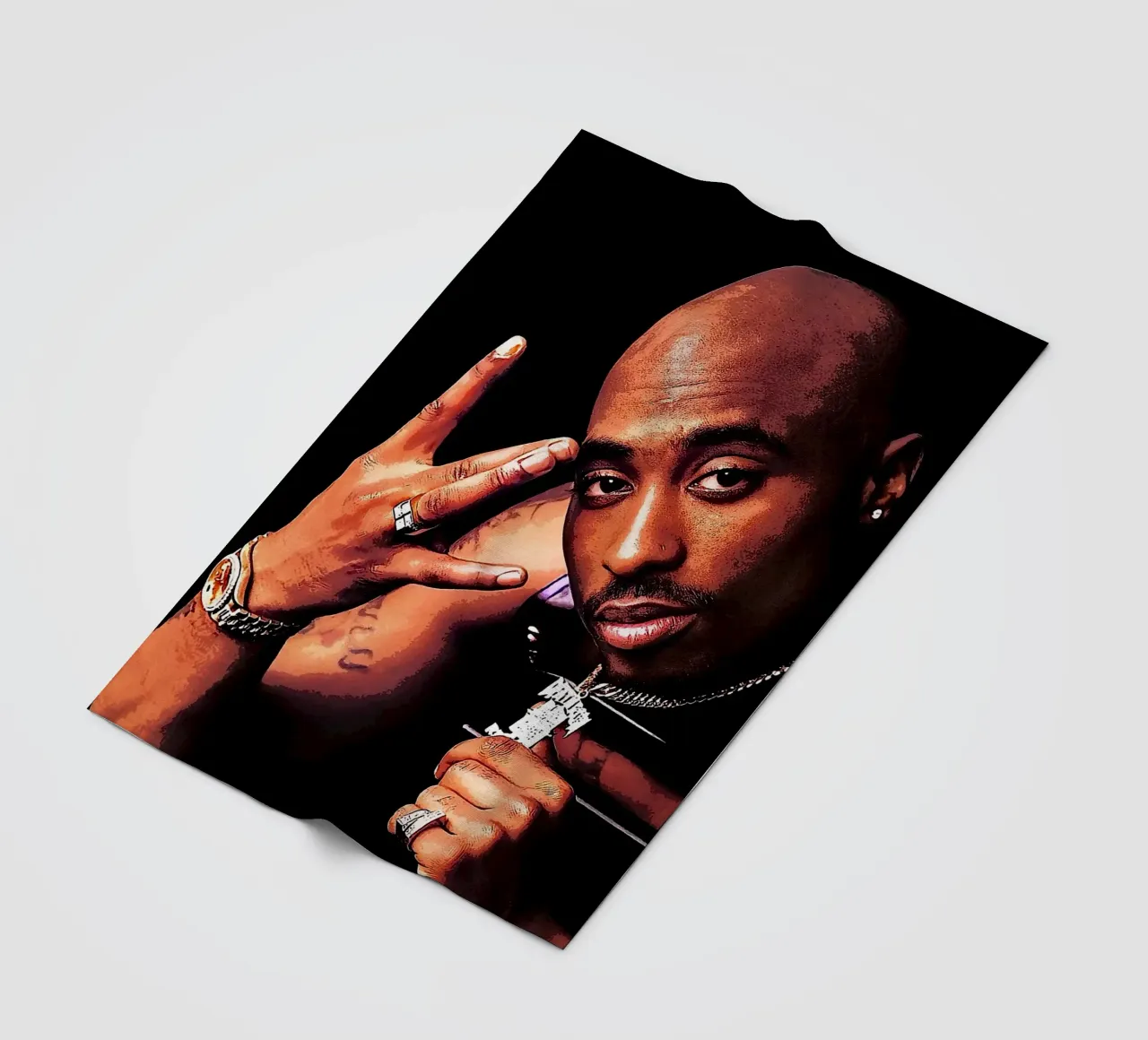 Tupac Shakur coperta in pile da vanhesling