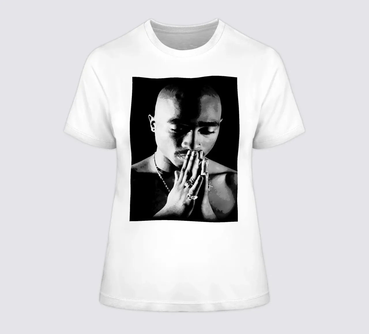 Tupac Shakur dames t-shirt getailleerd van vanhesling