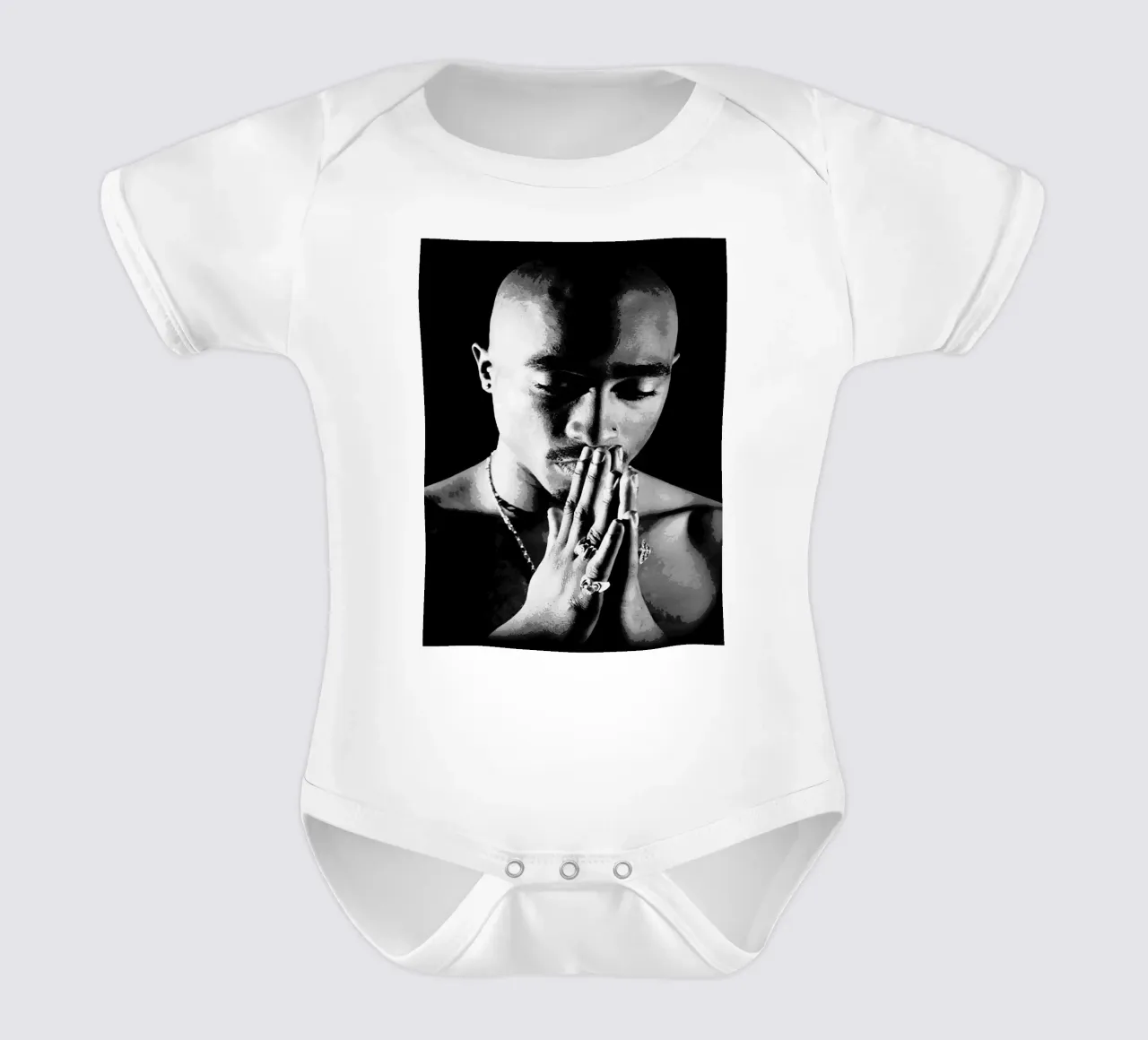 Tupac Shakur body neonato maniche corte da vanhesling