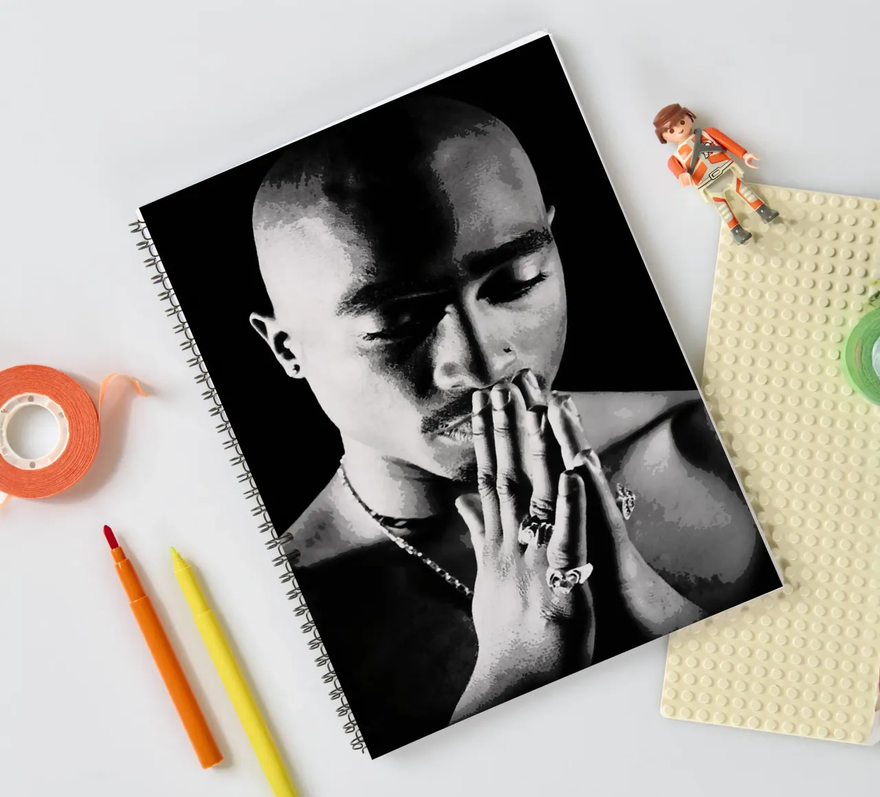 Tupac Shakur spiral notebook by vanhesling