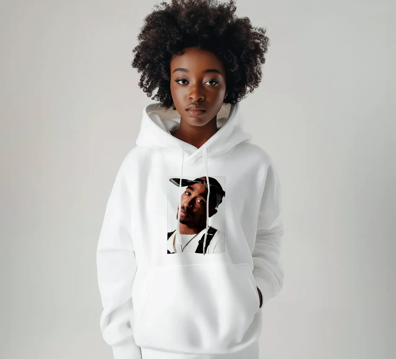 Tupac Shakur felpa con cappuccio da vanhesling