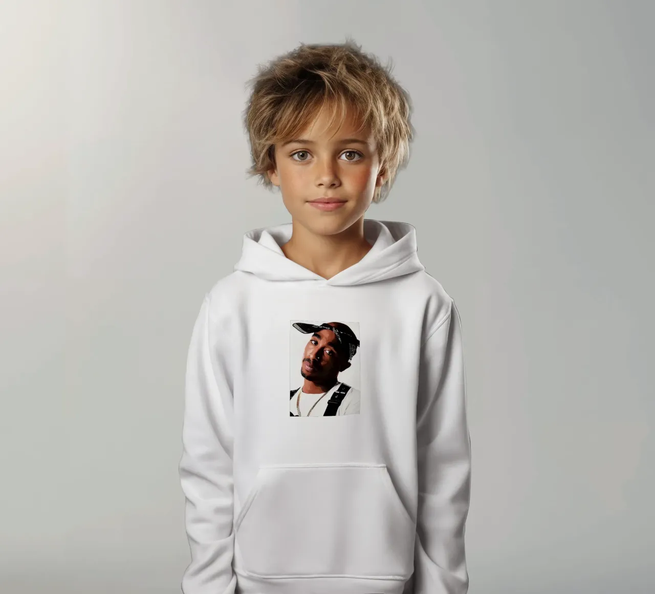 Tupac Shakur felpa bambino con cappuccio da vanhesling