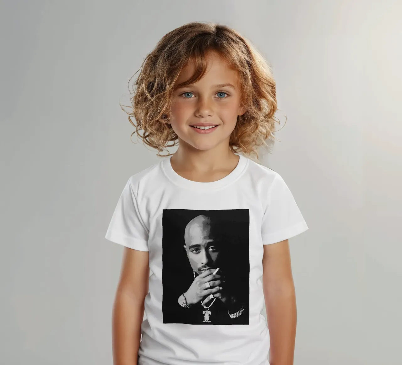 Tupac Shakur kids t-shirt by vanhesling