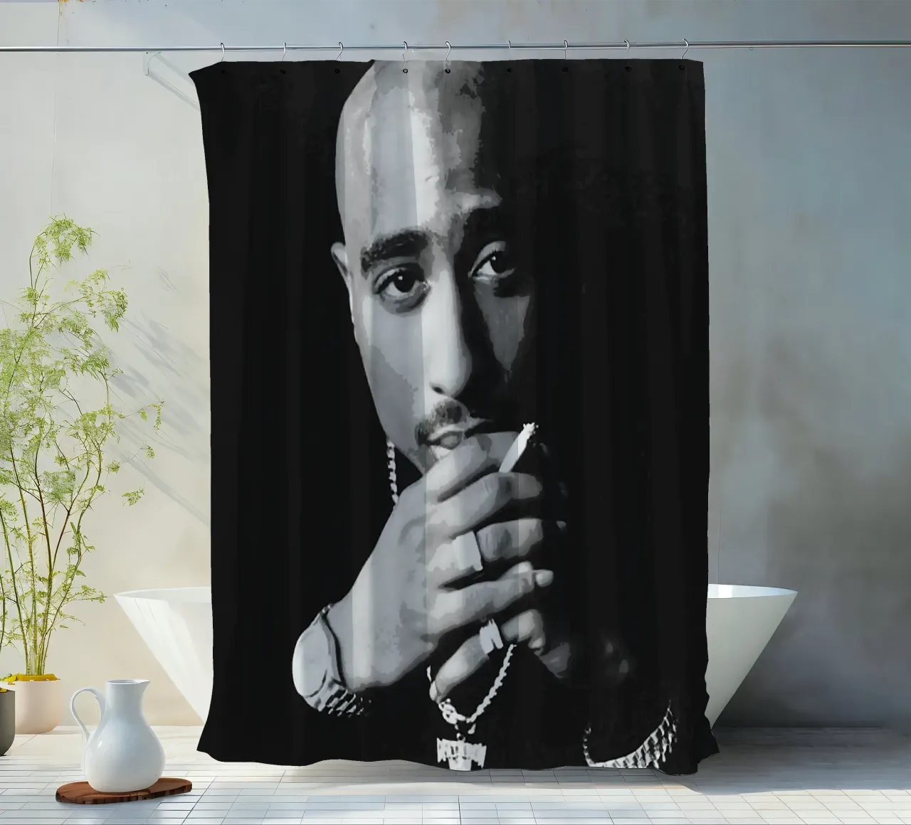 Tupac Shakur tenda da doccia da vanhesling