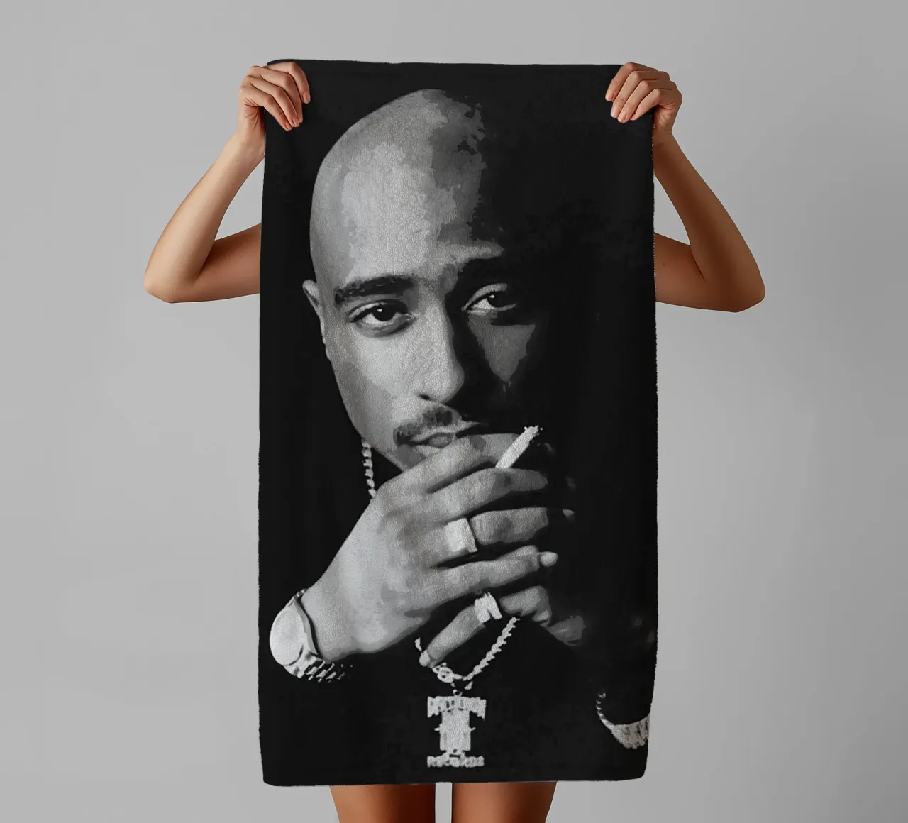 Tupac Shakur asciugamano da bagno da vanhesling
