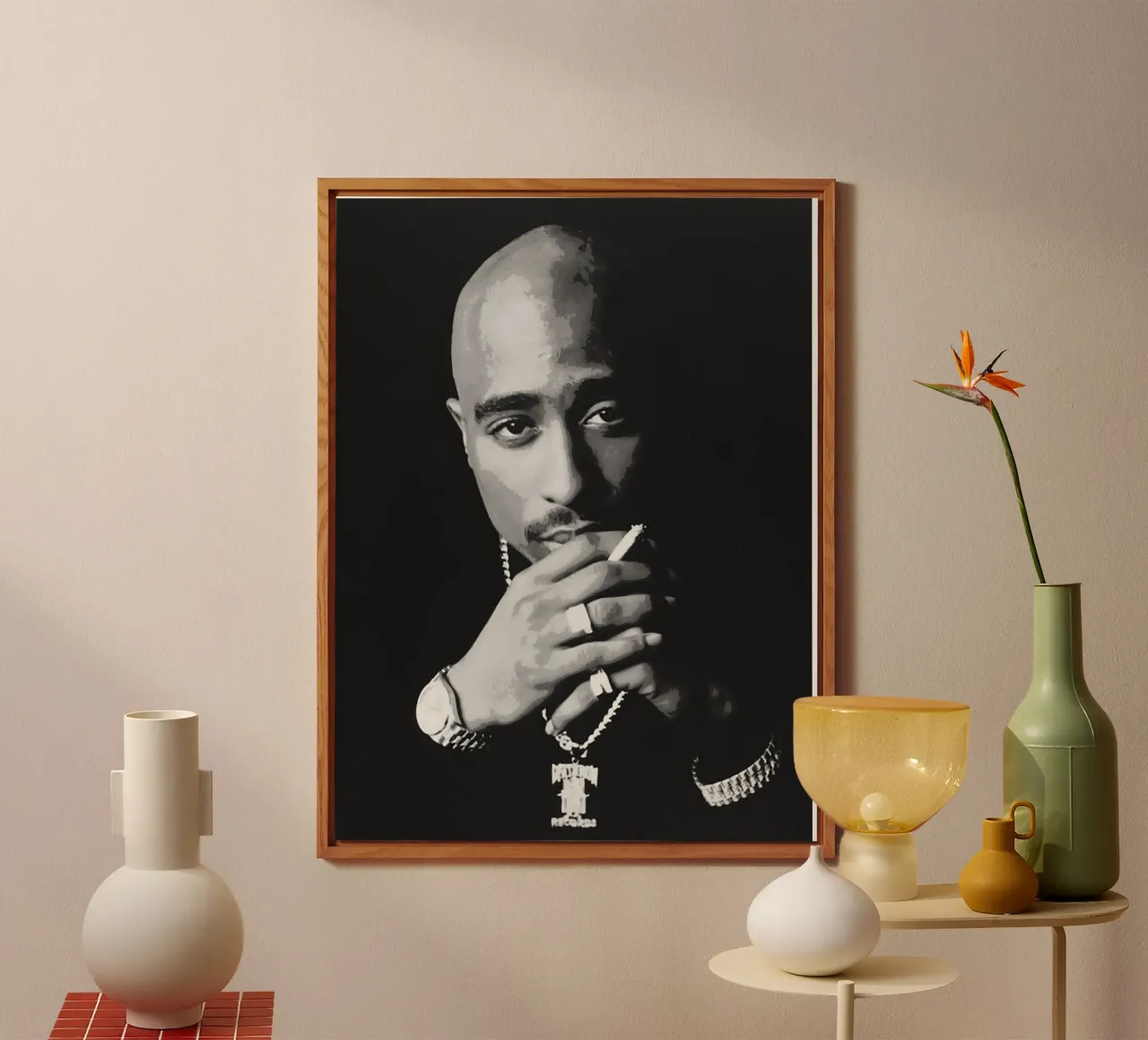 Tupac Shakur alluminio dibond da vanhesling