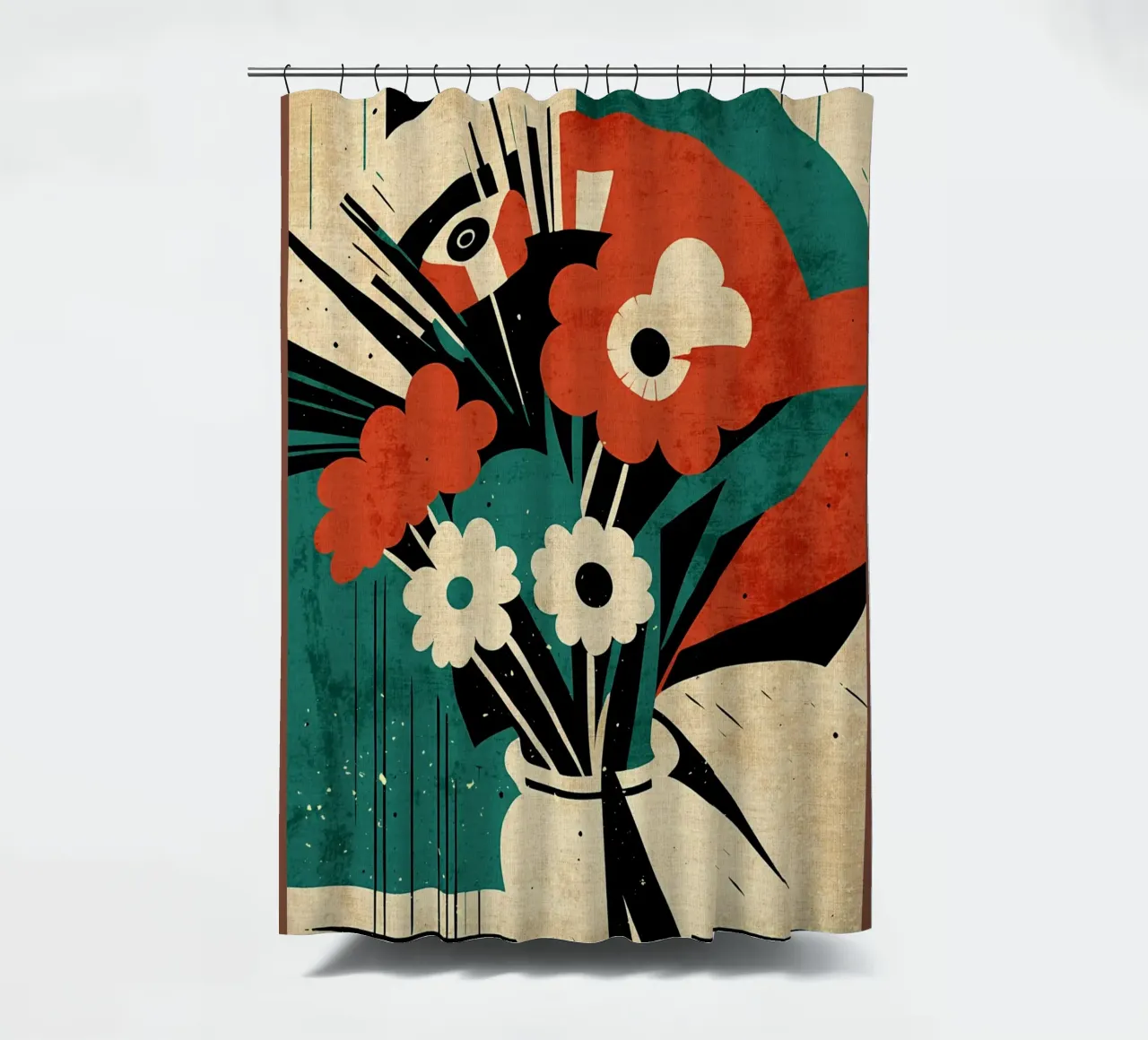 Bouquet di fiori Amelia tenda da doccia da Modern Geometry