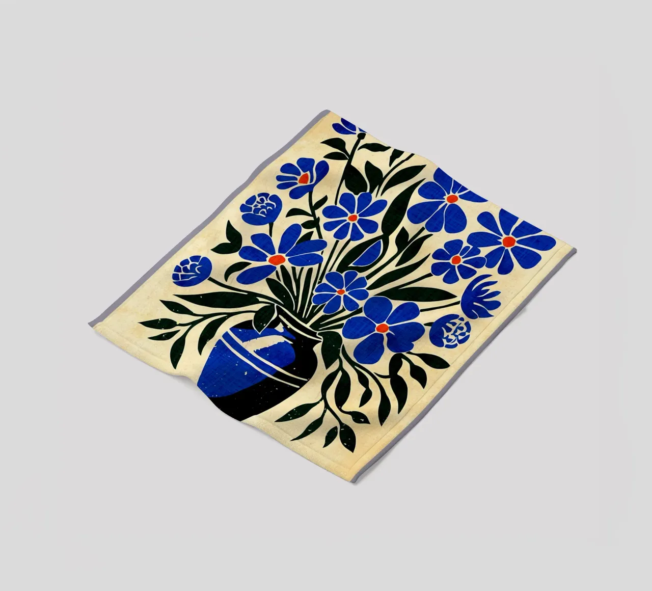 Bouquet di fiori blu coperta in pile da Modern Geometry