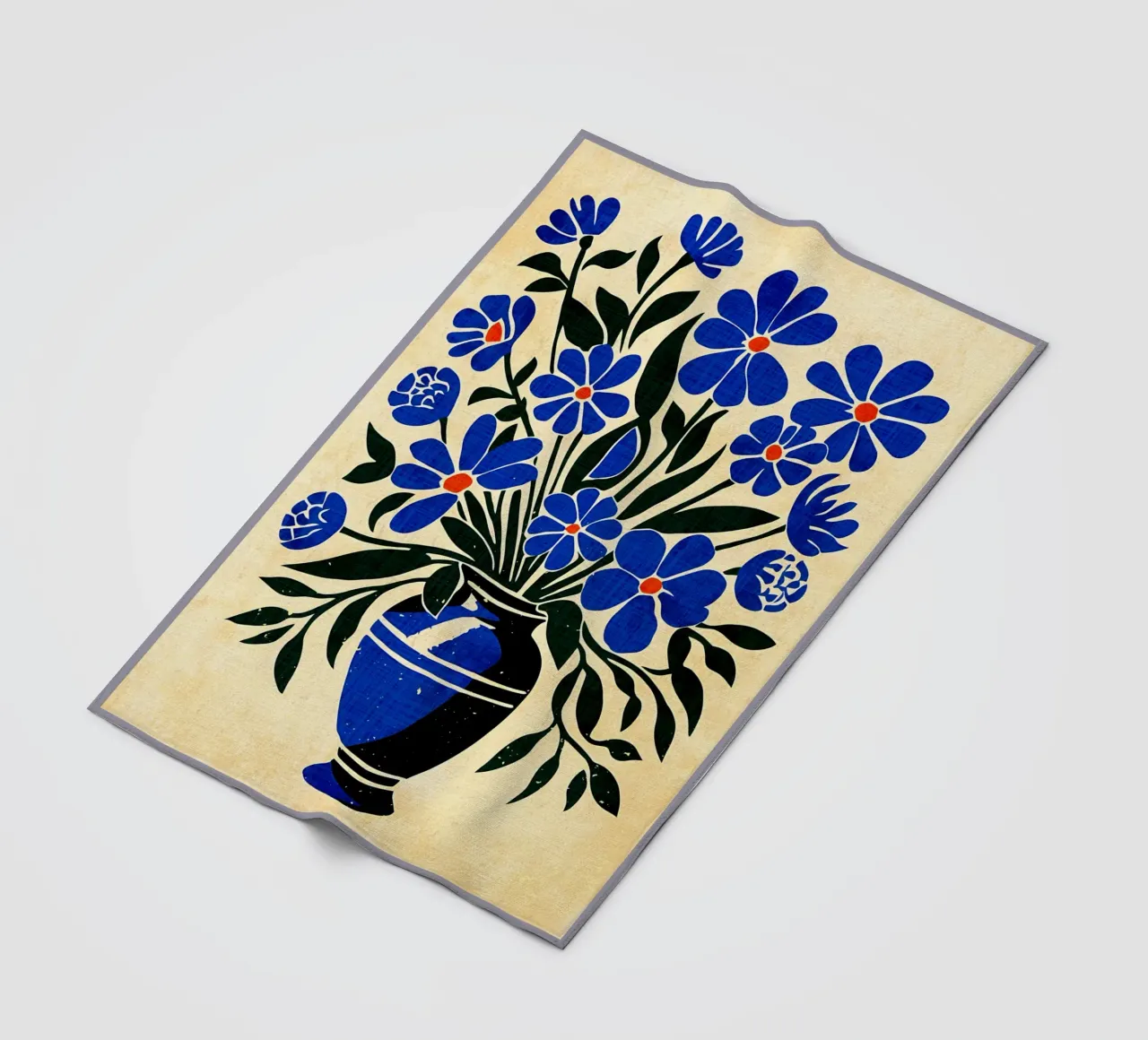 Bouquet di fiori blu coperta in pile da Modern Geometry