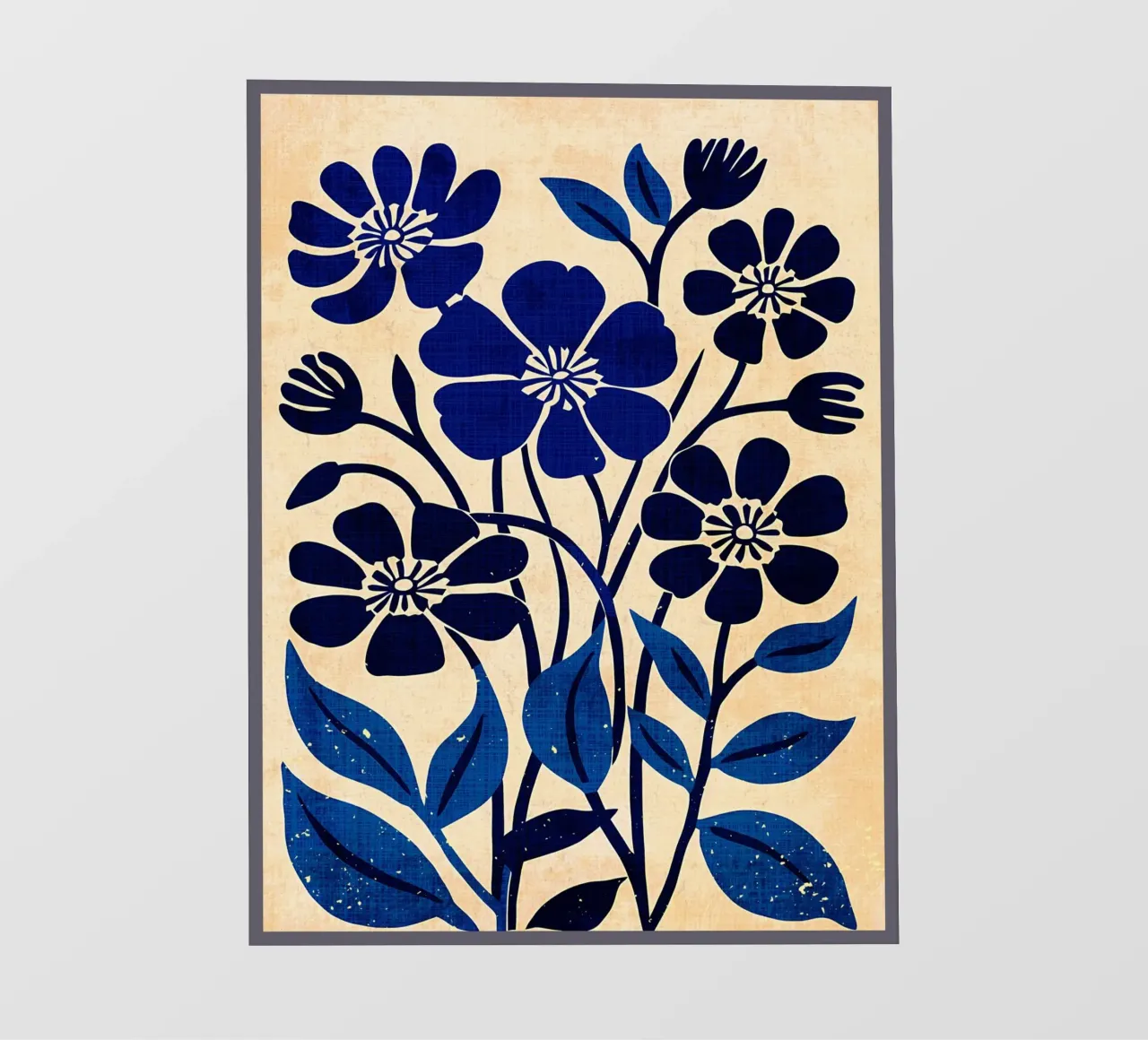Fiori selvatici blu telo in pvc da Modern Geometry