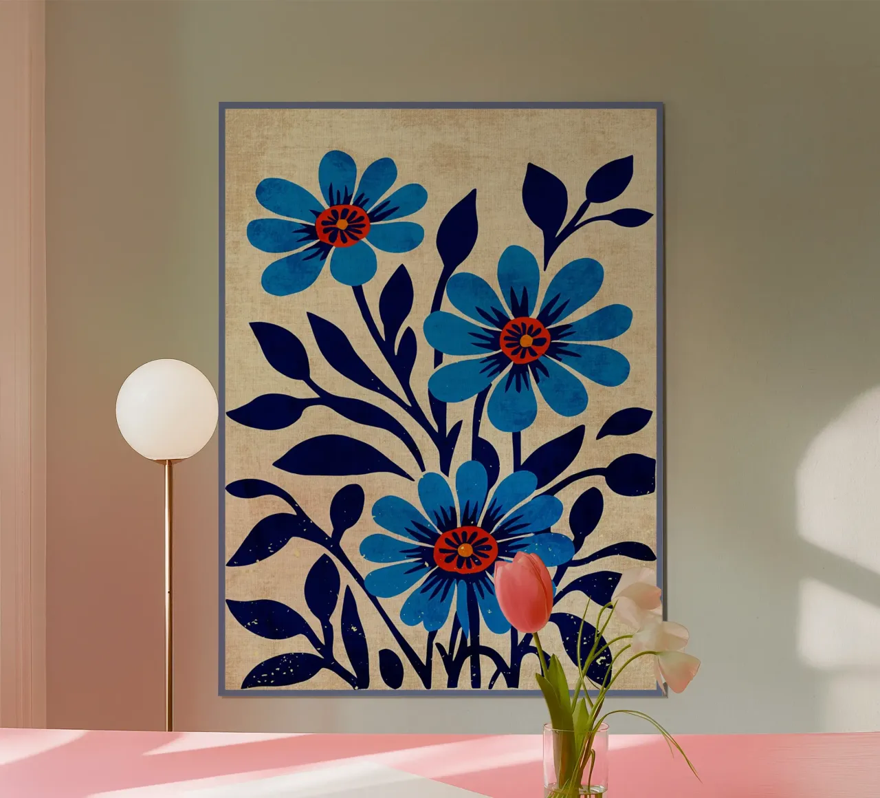 Fiori selvatici blu carta hahnemühle da Modern Geometry