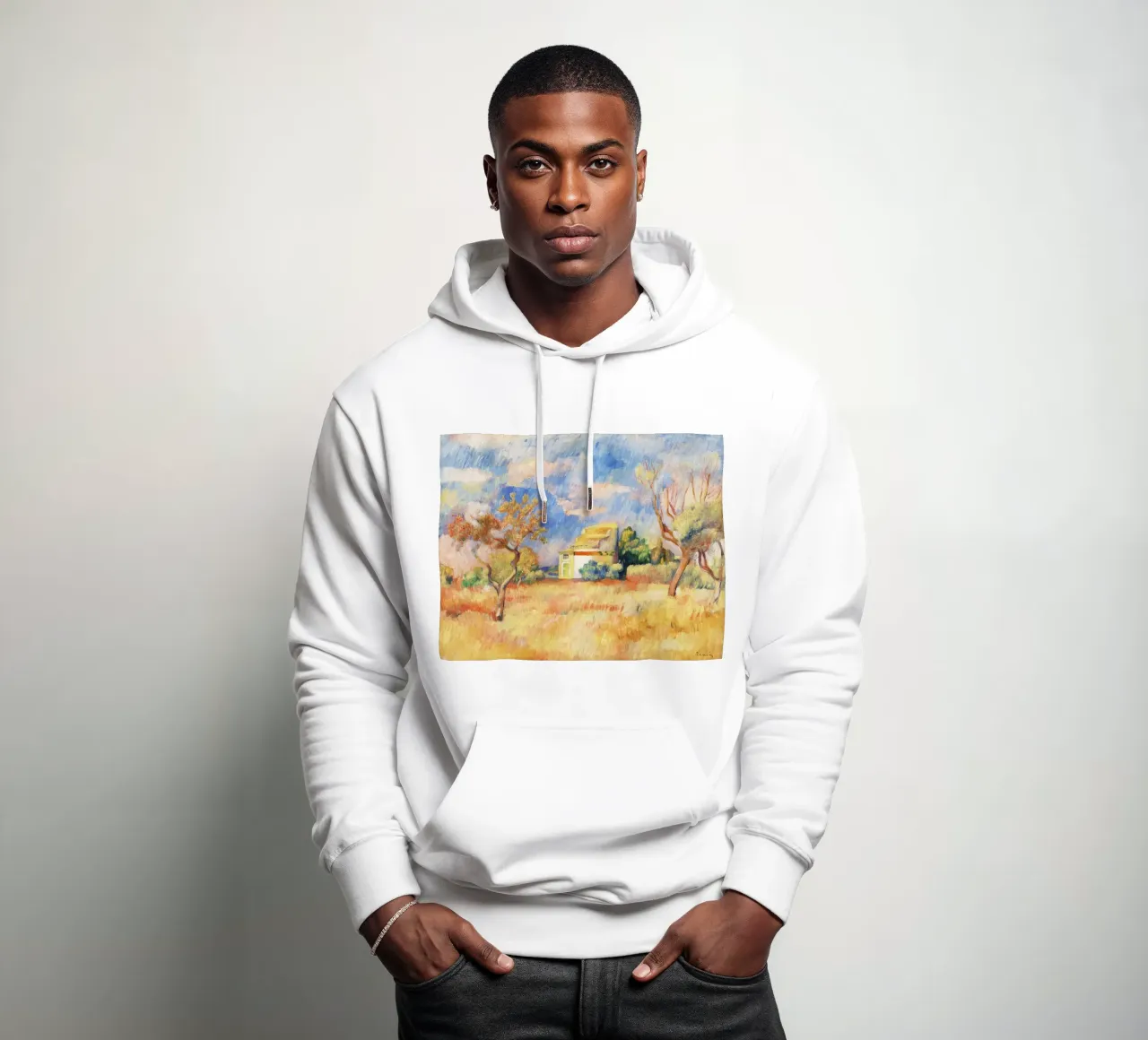 Colombaia a Bellevue di Paul Cézanne felpa con cappuccio da Venus Art