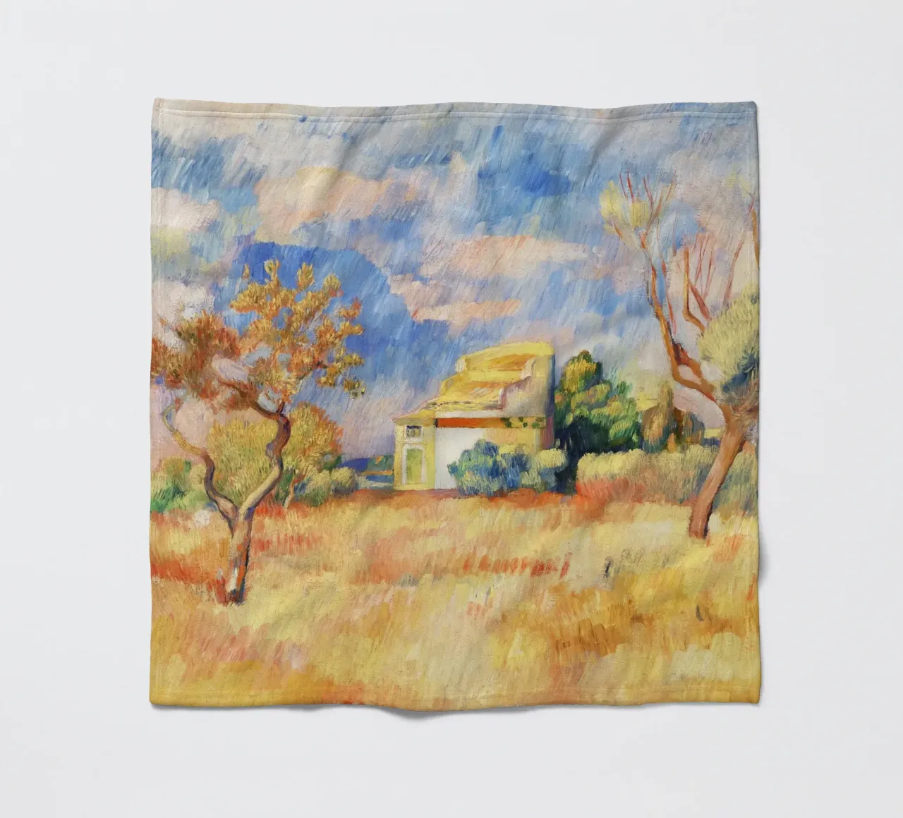 Dovecote at Bellevue by Paul Cézanne fleece blanket by Venus Art