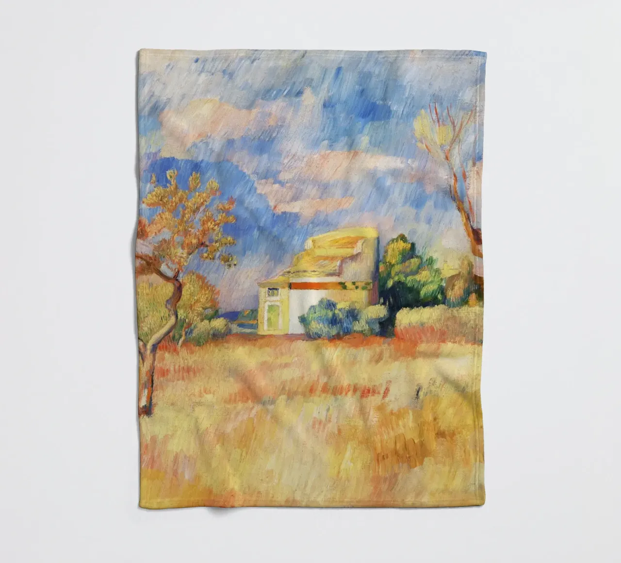 Dovecote at Bellevue by Paul Cézanne fleece blanket by Venus Art