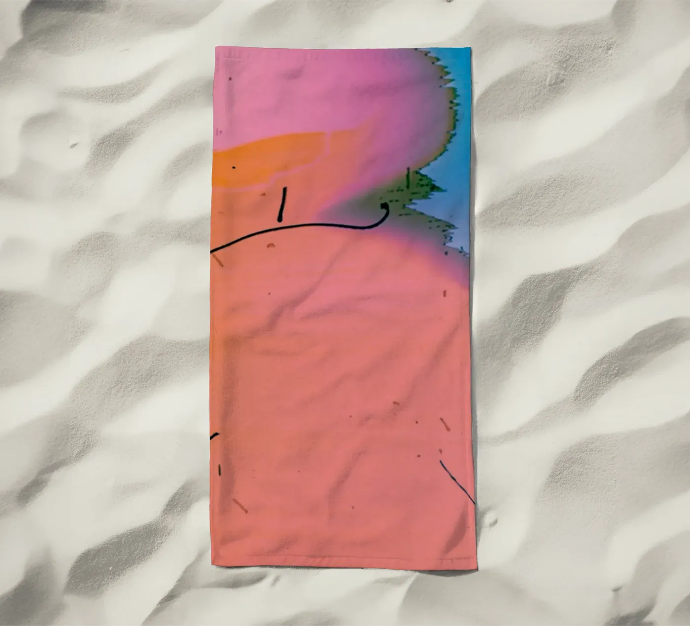 gradient vibrant strandhanddoek van prindy
