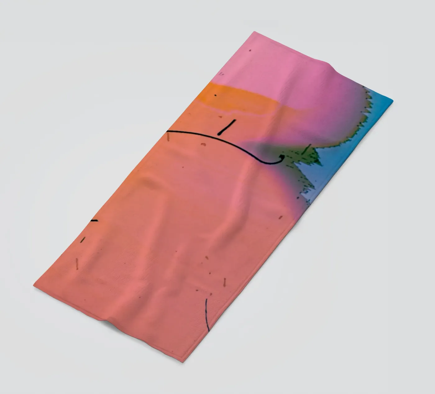 gradient vibrant strandhanddoek van prindy