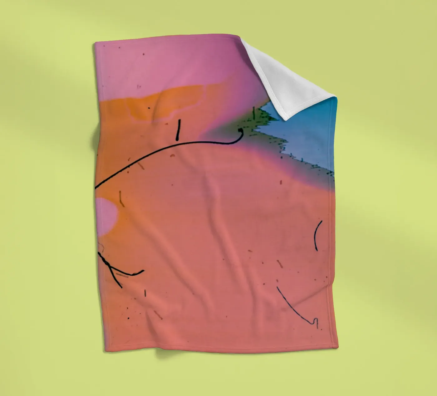 gradient vibrant fleecedeken van prindy