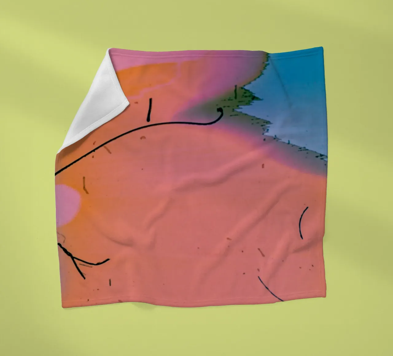 gradient vibrant coperta in pile da prindy