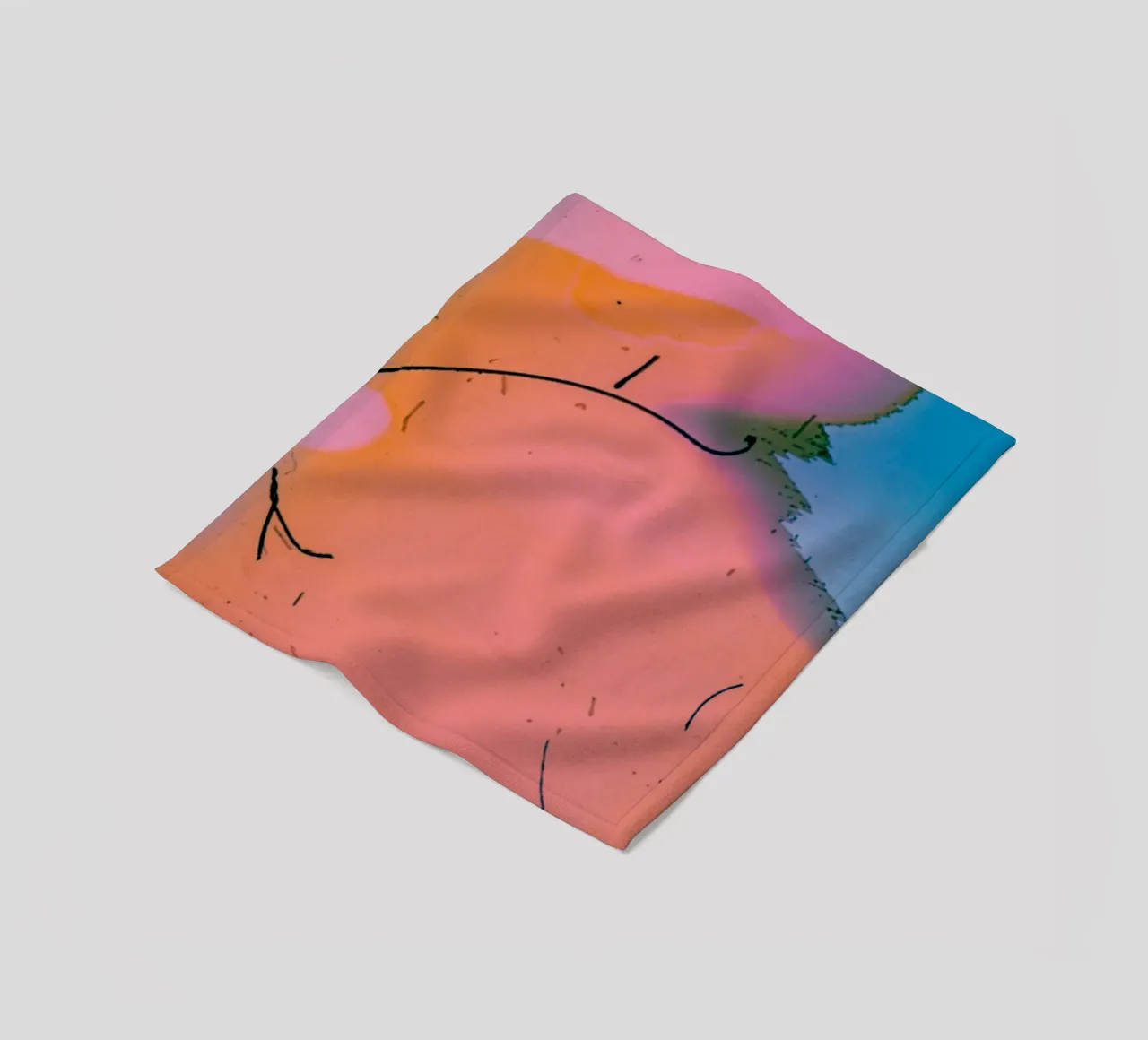 gradient vibrant coperta in pile da prindy