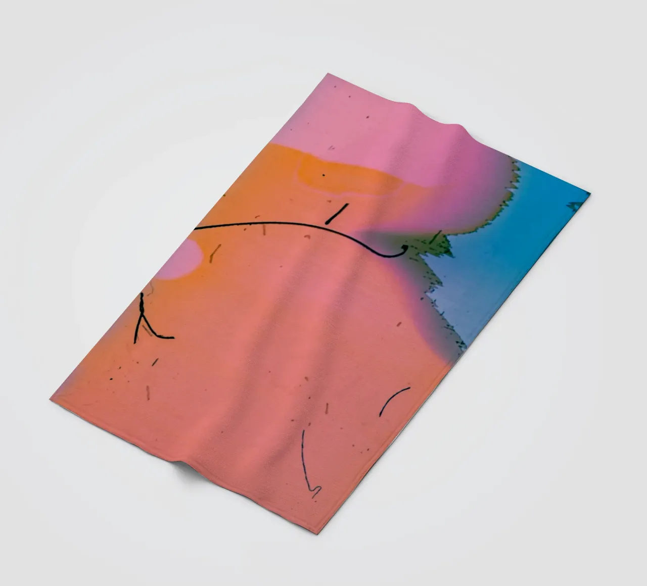 gradient vibrant coperta in pile da prindy