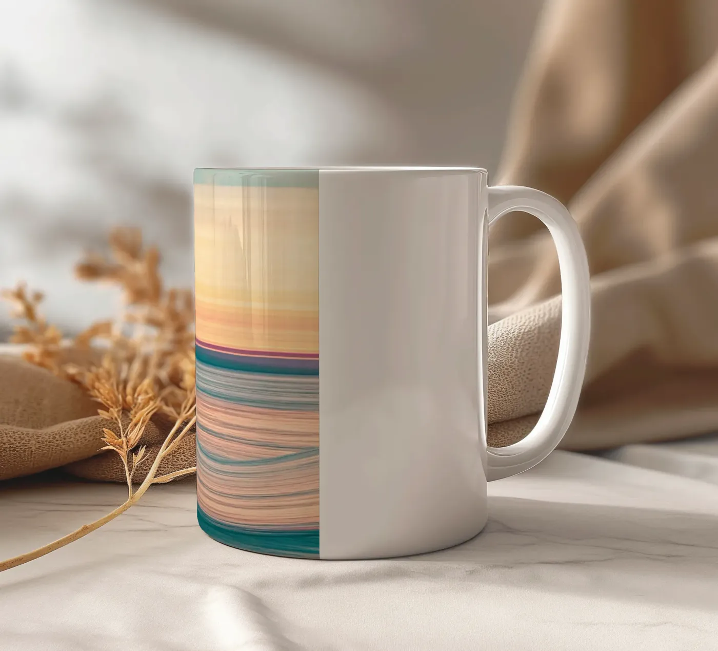 reflection waves ceramic mug by Histrol