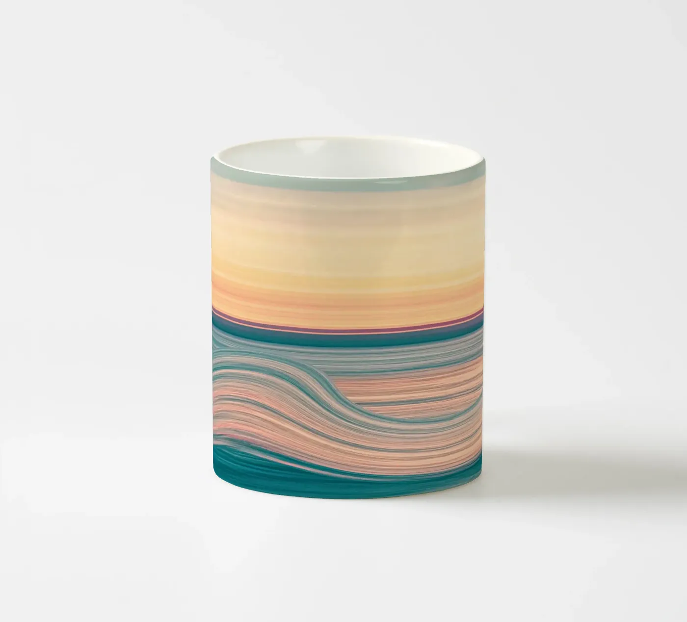 reflection waves ceramic mug by Histrol