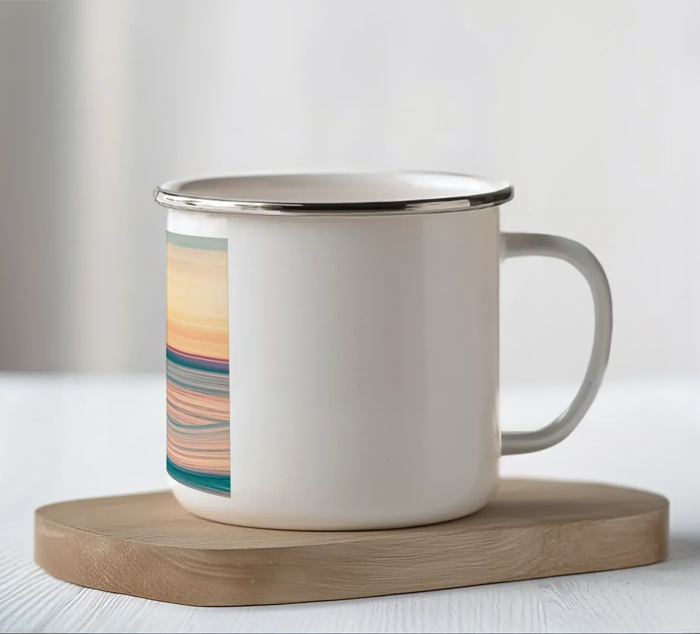 reflection waves enamel mug by Histrol