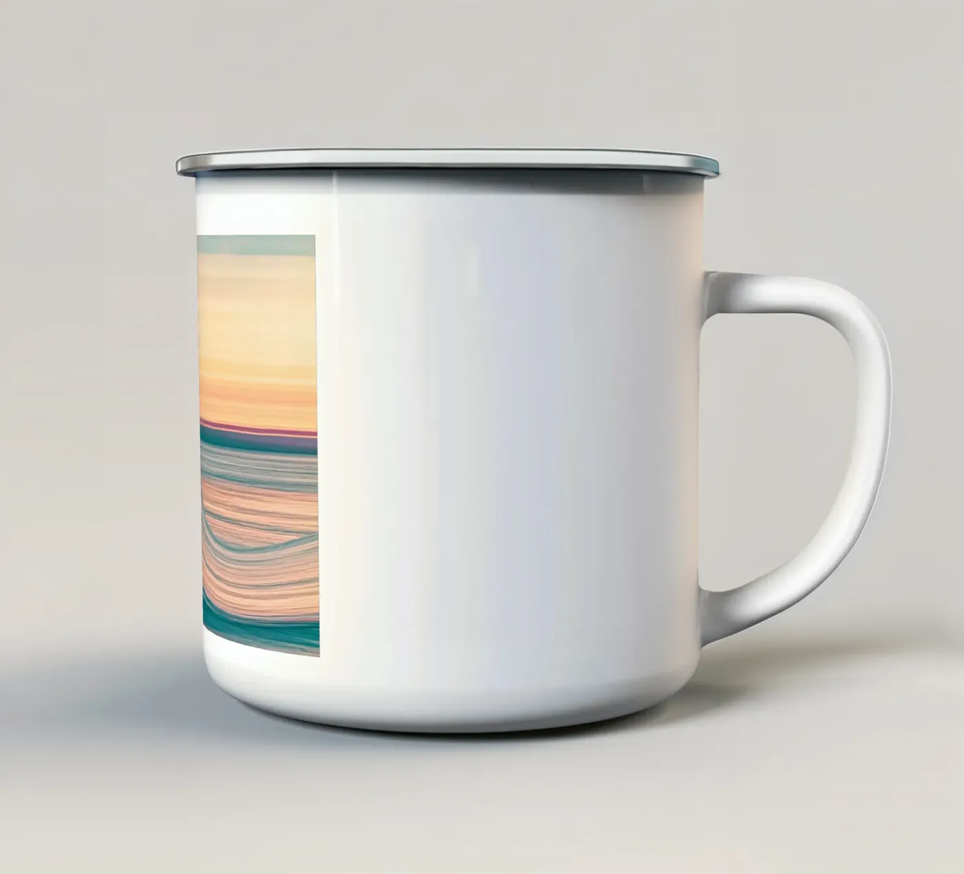 reflection waves enamel mug by Histrol