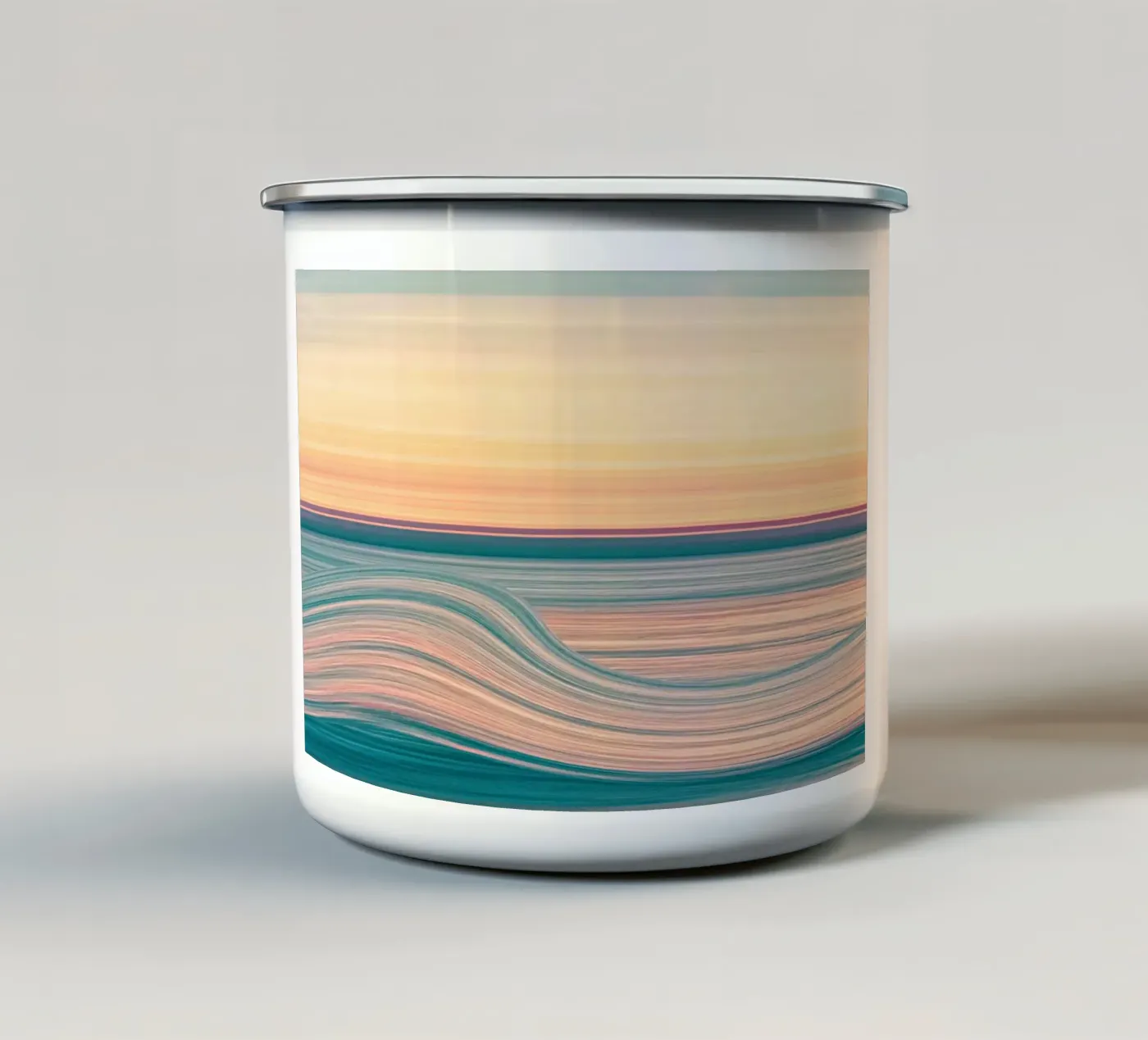 reflection waves enamel mug by Histrol
