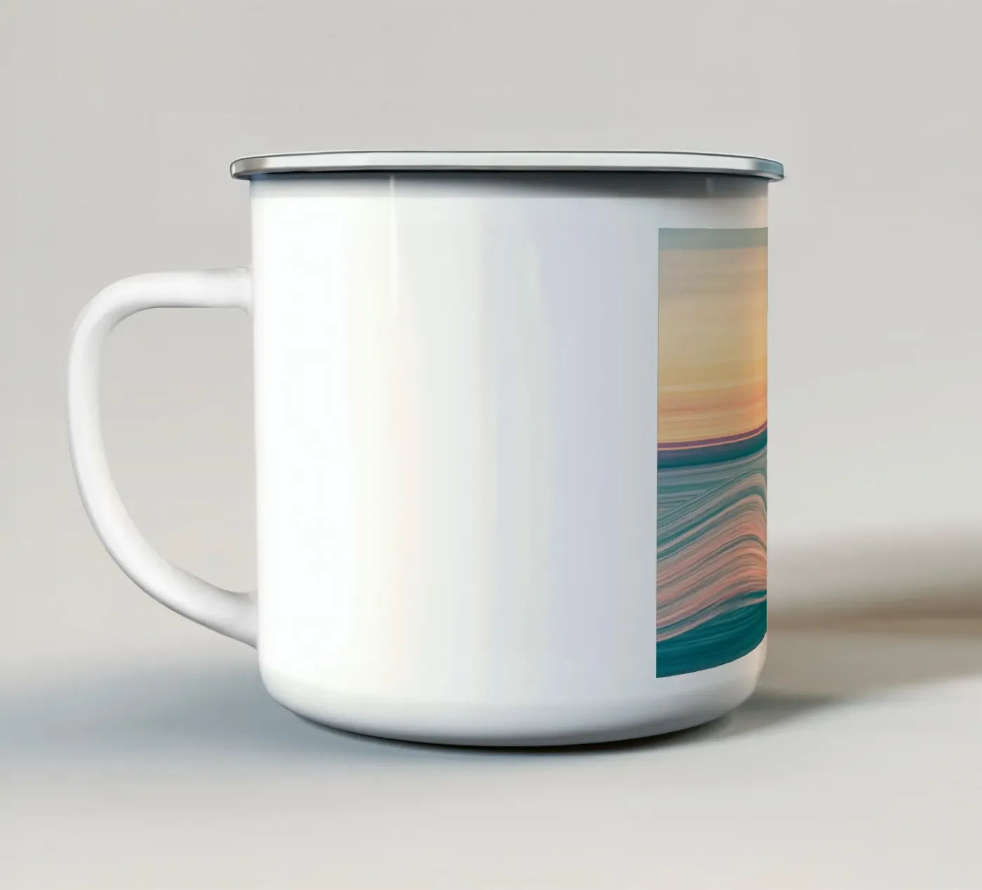 reflection waves enamel mug by Histrol