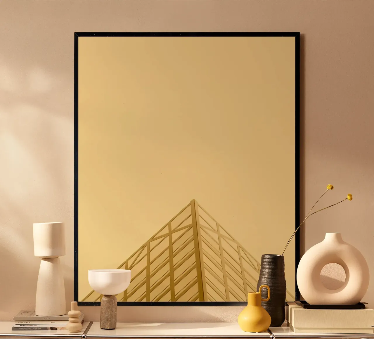 modern glass facade poster con telaio in legno da Histrol