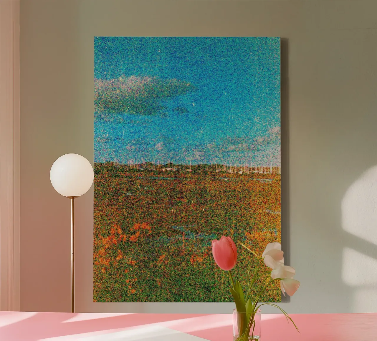 open space daytime canvas with Floater frame by prindy