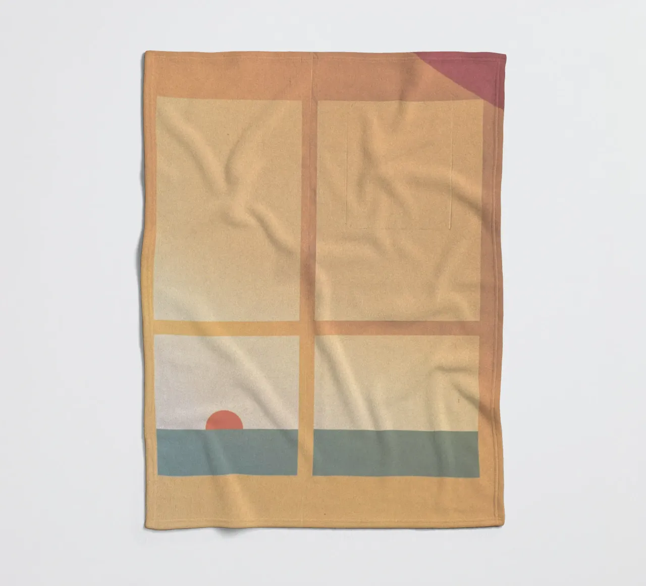 sunset horizon square coperta in pile da Histrol