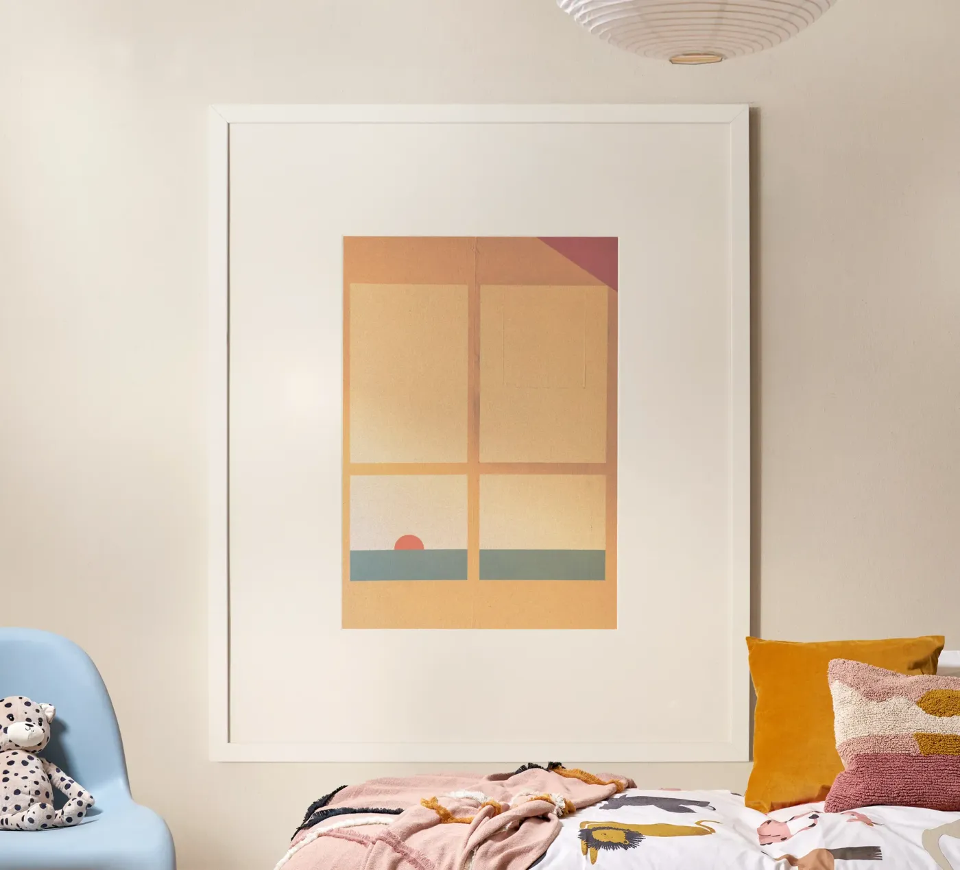 sunset horizon square poster da Histrol