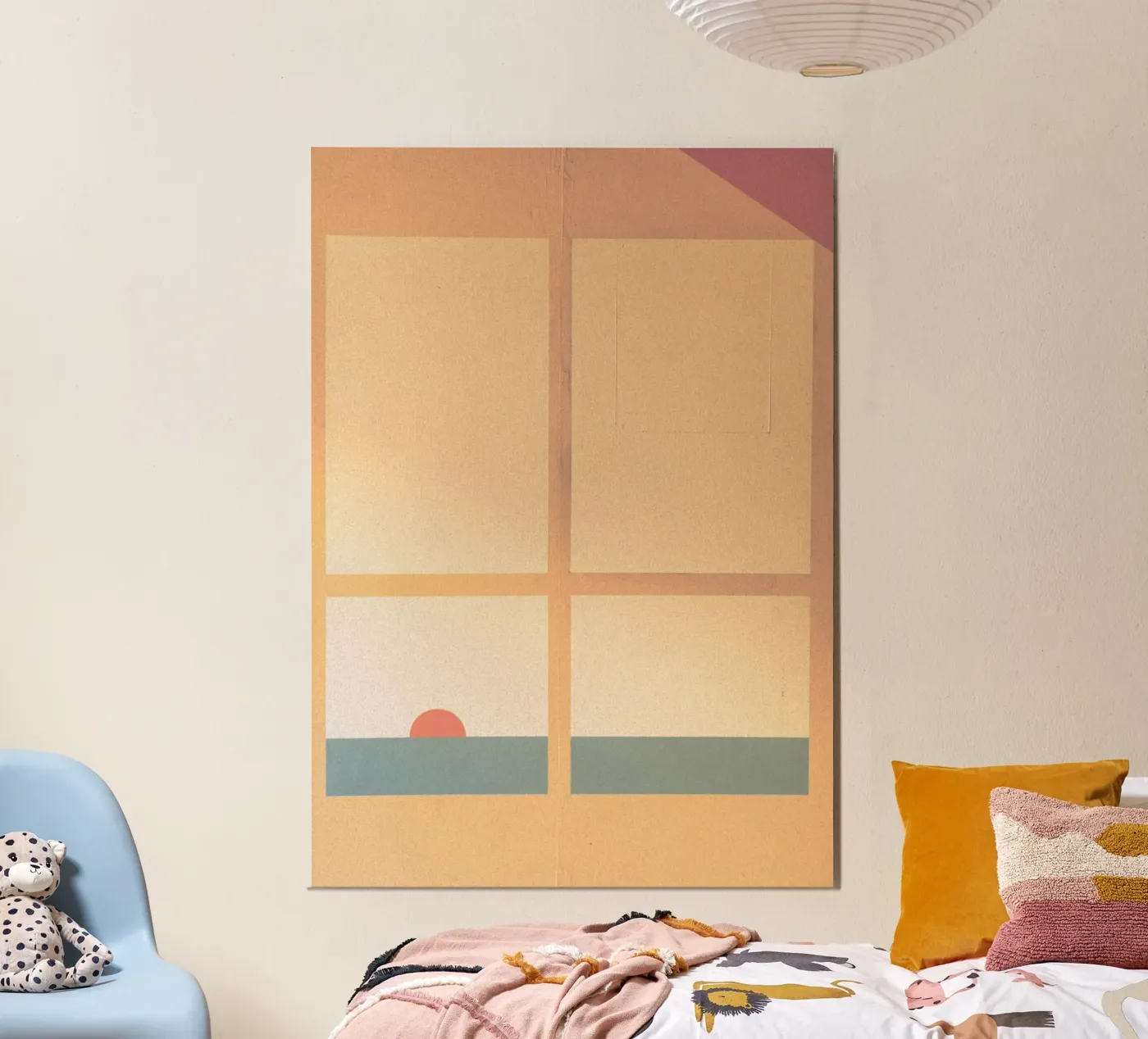 sunset horizon square poster da Histrol