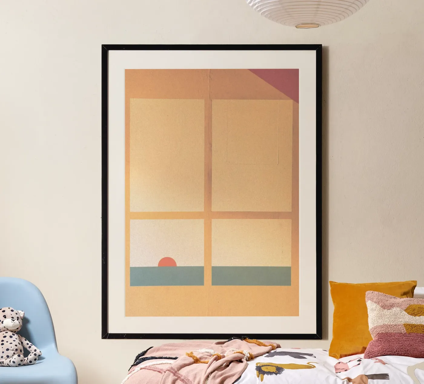 sunset horizon square poster da Histrol
