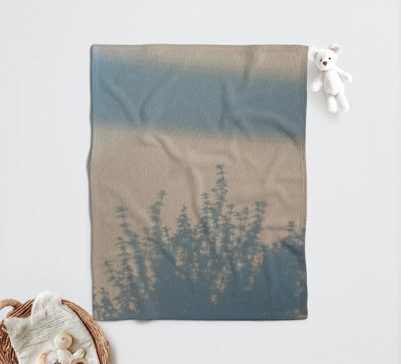 silhouette botanical coperta in pile da Histrol