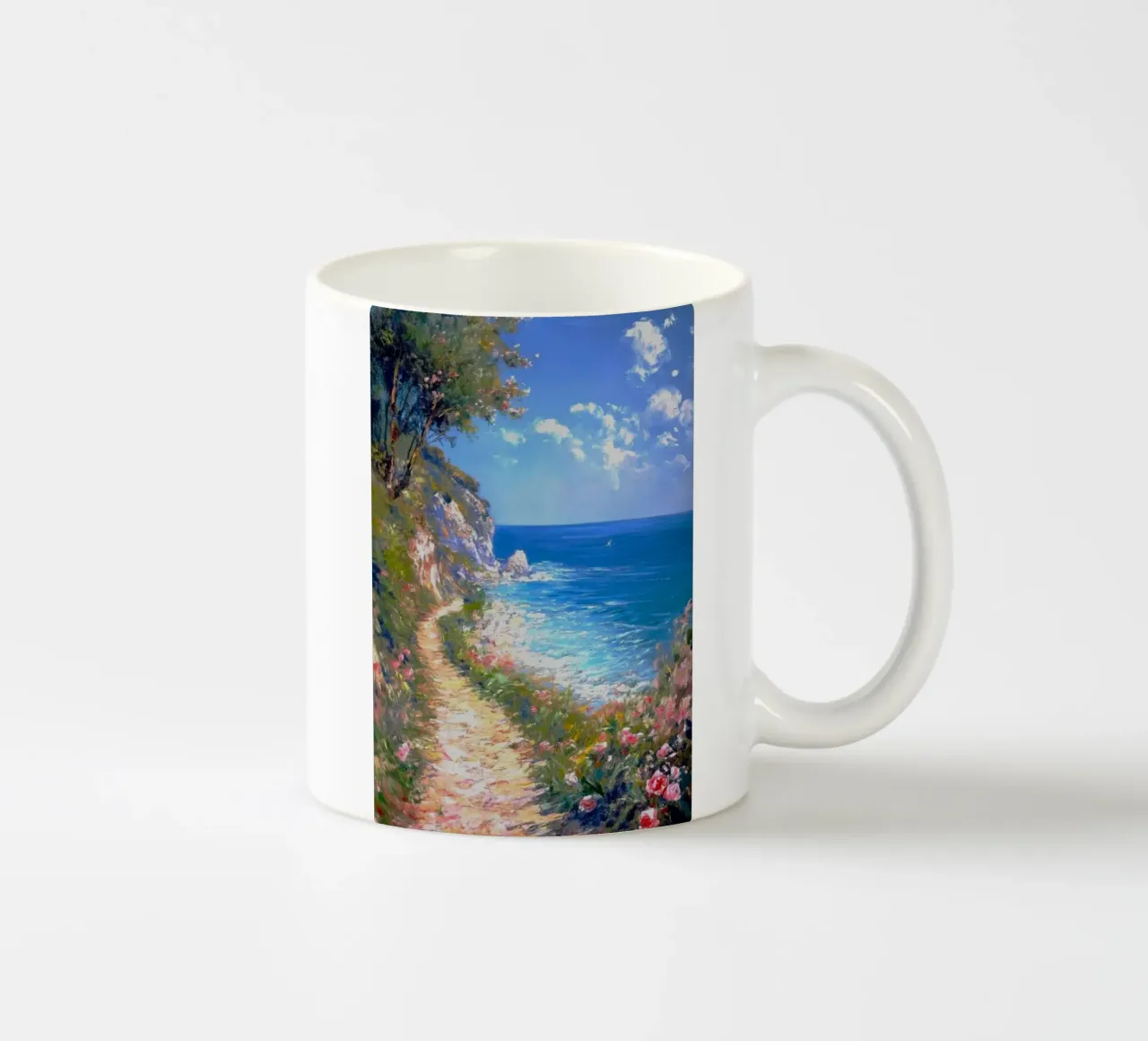 coastal nature trail tazza in ceramica da Histrol