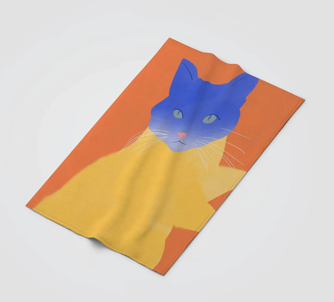 Cat day 2 fleece blanket by Little Dean