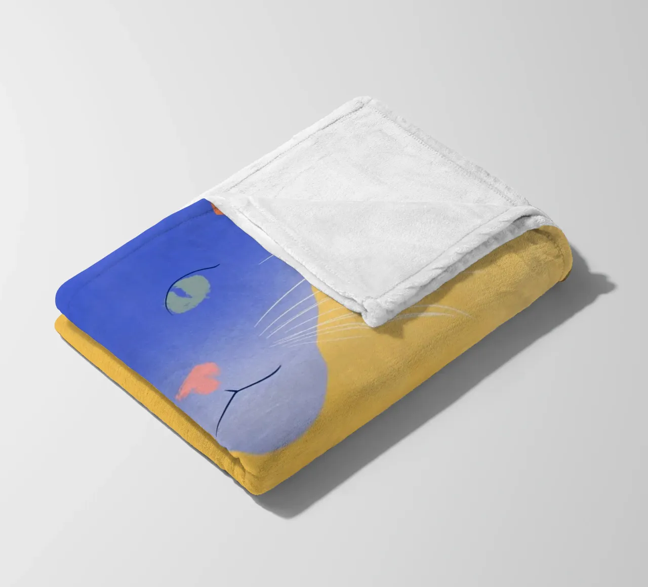 Cat day 2 fleece blanket by Little Dean