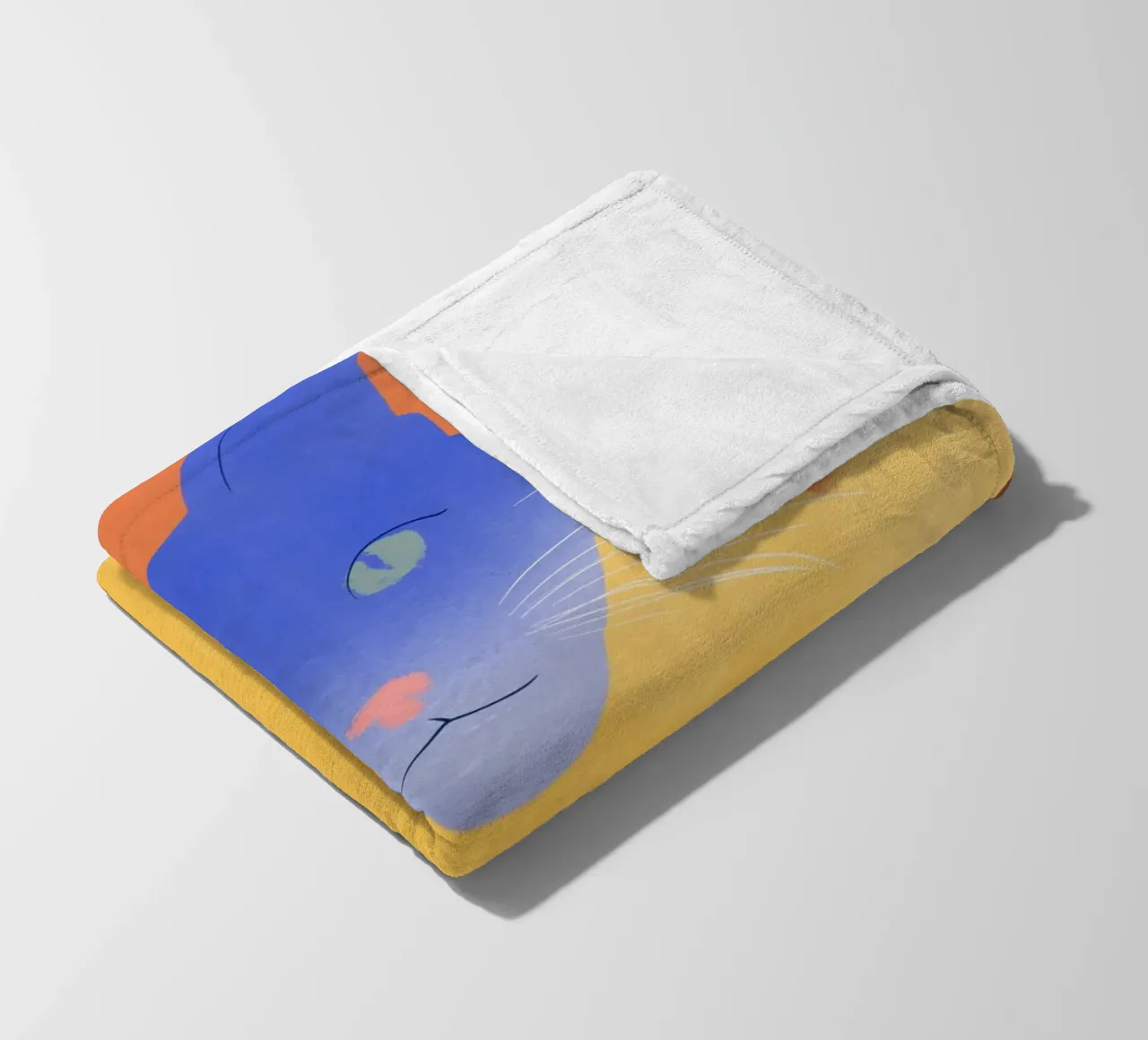 Cat day 2 fleece blanket by Little Dean